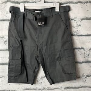 Men's Blue Ice New York Gray Cargo Shorts - size 36 NWT